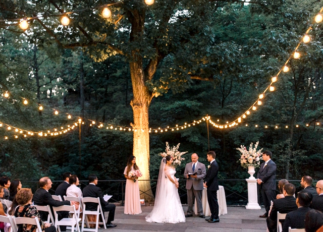 Survol de guirlande guinguette sur un mariage à Bourges