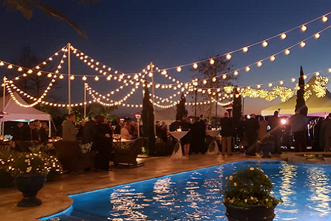 Survol de guirlande pour un cocktail sur Lille