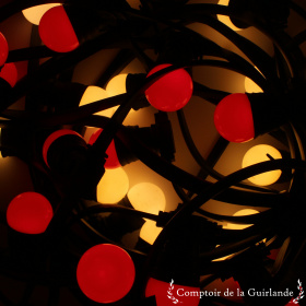 guirlande rouge blanc chaud